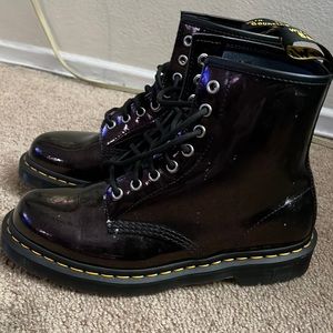 Purple glitter 8 hole Dr. Martens